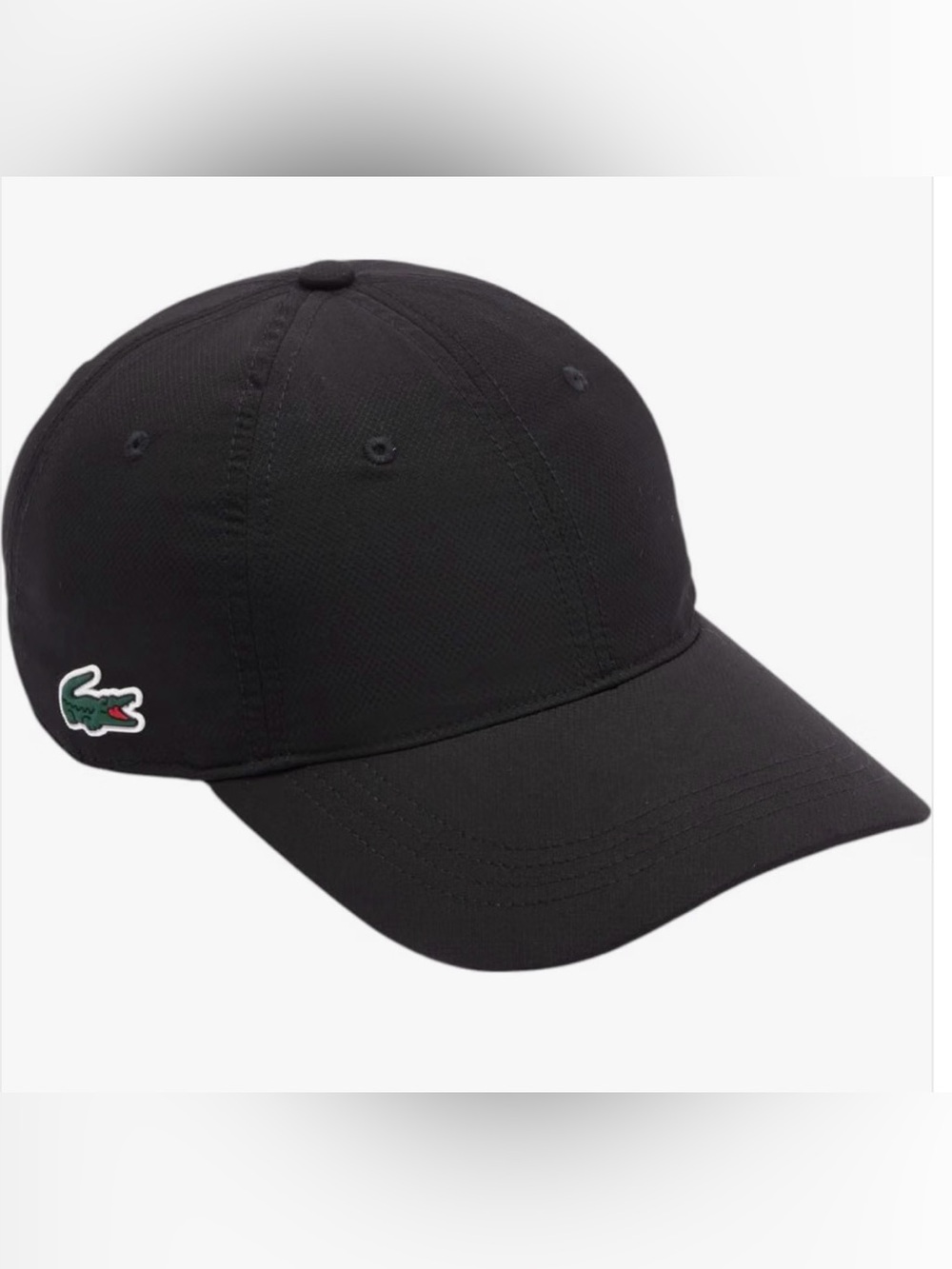Lacoste Men's Contrast Strap Cotton Cap, Black